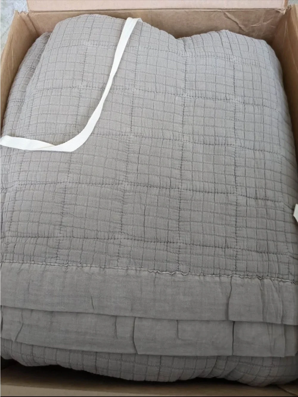 EVERGRACEHOME Stonewashed Cotton Quilt Set Queen Size, Ultra Soft Oversized